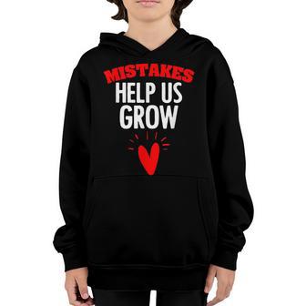 Mistakes Help Us Grow Growth Mindset Teacher Student V2 Youth Hoodie - Thegiftio UK