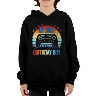 Mom Of The Birthday Boy Funny Gift Vintage Video Gamer Birthday Funny Gift Youth Hoodie - Thegiftio UK
