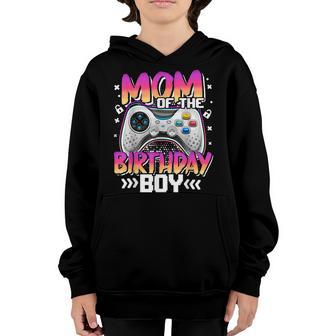 Mom Of The Birthday Boy Matching Video Gamer Birthday Youth Hoodie - Thegiftio UK