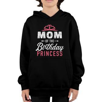 Mom Of The Birthday Princess Girl Graphic Design Printed Casual Daily Basic Youth Hoodie - Thegiftio UK