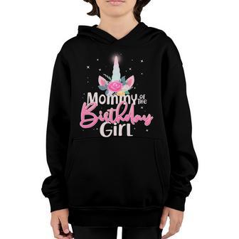 Mommy Of The Birthday Girl Magical Unicorn Graphic Design Printed Casual Daily Basic Youth Hoodie - Thegiftio UK