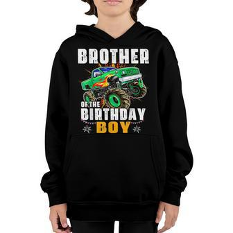 Monster Truck Family Matching Brother Of The Birthday Boy Youth Hoodie - Thegiftio UK