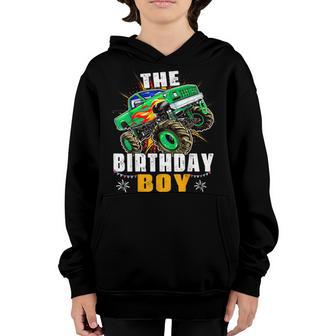 Monster Truck Family Matching The Birthday Boy V2 Youth Hoodie - Thegiftio UK