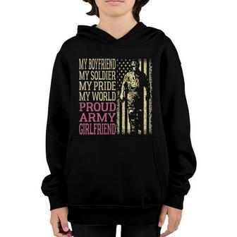 My Boyfriend Is A Soldier Proud Army Girlfriend Military Gift Graphic Design Printed Casual Daily Basic Youth Hoodie - Thegiftio UK