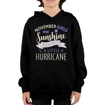 November Girls Are Sunshine Mixed With Hurricane Graphic Design Printed Casual Daily Basic Youth Hoodie - Thegiftio UK
