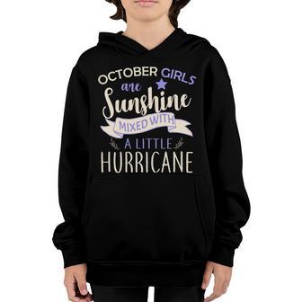 October Girls Are Sunshine Mixed With Hurricane T-Shirt Graphic Design Printed Casual Daily Basic Youth Hoodie - Thegiftio UK