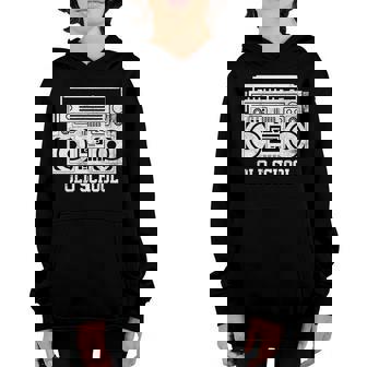Old School Boombox Graphic Design Printed Casual Daily Basic Youth Hoodie - Thegiftio