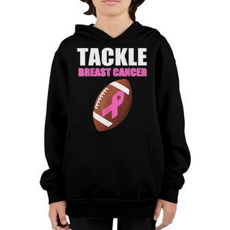 Ootball Pink Ribbon Breast Cancer Awareness For Boys Youth Hoodie - Thegiftio UK