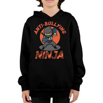 Orange Unity Day Kids Anti Bullying Be Kind Kindness Ninja V2 Youth Hoodie - Thegiftio UK