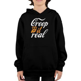 Owl Creep It Real Scary Halloween Animals Youth Hoodie - Seseable
