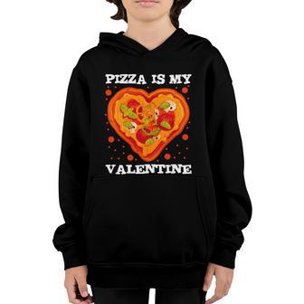 Pizza Is My Valentine Heart Shape Graphic Funny Plus Size Shirt For Young Girls Youth Hoodie - Thegiftio UK