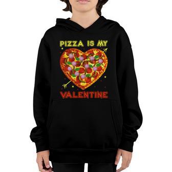 Pizza Is My Valentine Heart Shaped Graphic Plus Size Shirt For Girl Boy Youth Hoodie - Thegiftio UK