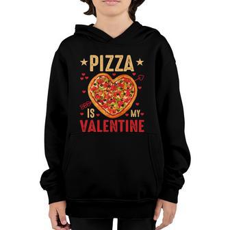 Pizza Is My Valentine Heart Shaped Graphic Plus Size Shirt For Girl Boy Youth Hoodie - Thegiftio UK