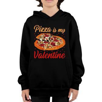 Pizza Is My Valentine Heart Shaped Graphic Plus Size Shirt For Girl Boy Youth Hoodie - Thegiftio UK