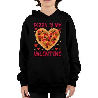 Pizza Is My Valentine Heart Shaped Graphic Plus Size Shirt For Girl Boy Youth Hoodie - Thegiftio UK