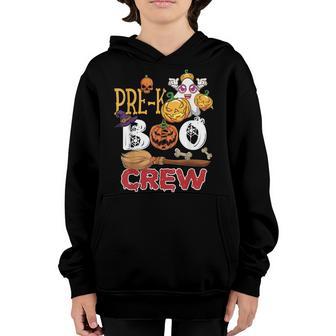 Pre-K Boo Crew Funny Halloween Costume Pre-K Boys Girls Kids Youth Hoodie - Thegiftio UK