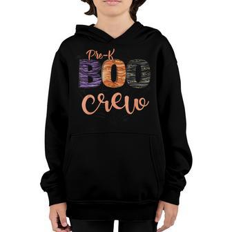 Pre-K Boo Crew Funny Halloween Costume Pre-K Boys Girls Kids Youth Hoodie - Thegiftio UK
