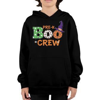 Pre-K Boo Crew Funny Halloween Costume Pre-K Boys Girls Kids Youth Hoodie - Thegiftio UK