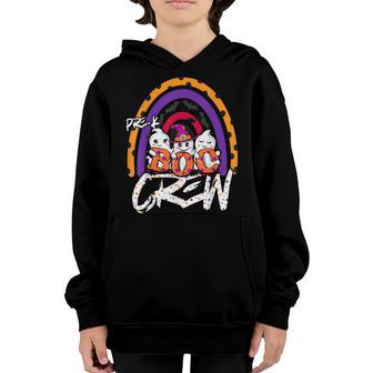 Pre-K Boo Crew Rainbow Halloween Costume Pre-K Boys Girls Youth Hoodie - Thegiftio UK