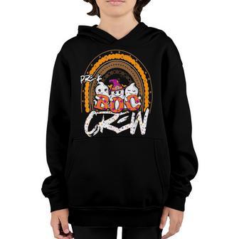 Pre-K Boo Crew Rainbow Halloween Costume Pre-K Boys Girls Youth Hoodie - Thegiftio UK