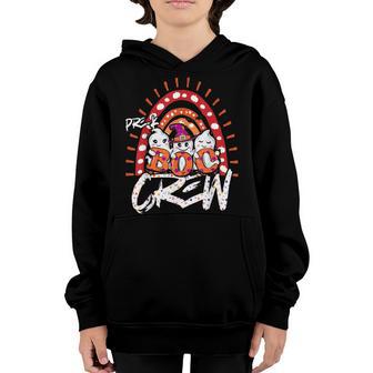 Pre-K Boo Crew Rainbow Halloween Costume Pre-K Boys Girls Youth Hoodie - Thegiftio UK
