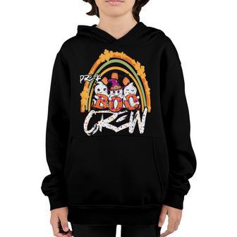 Pre-K Boo Crew Rainbow Halloween Costume Pre-K Boys Girls Youth Hoodie - Thegiftio UK