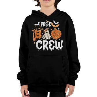 Pre-K Boo Crew Vintage Funny Halloween Costume Boys Girl Kid Youth Hoodie - Thegiftio UK