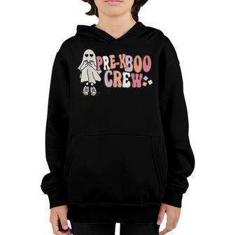 Pre-K Boo Crew Vintage Funny Halloween Costume Boys Girl Kid Youth Hoodie - Thegiftio UK