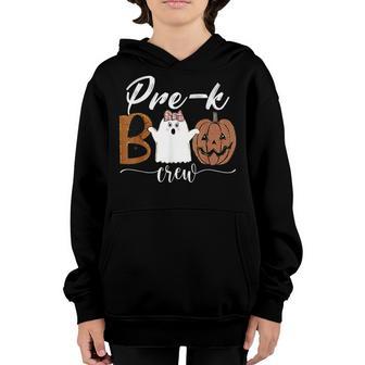 Pre-K Boo Crew Vintage Funny Halloween Costume Boys Girl Kid Youth Hoodie - Thegiftio UK
