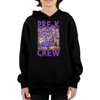 Pre-K Boo Crew Vintage Funny Halloween Costume Boys Girl Kid Youth Hoodie - Thegiftio UK