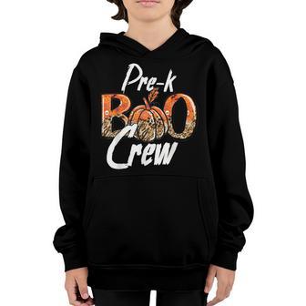 Pre-K Boo Crew Vintage Funny Halloween Costume Boys Girl Kid Youth Hoodie - Thegiftio UK