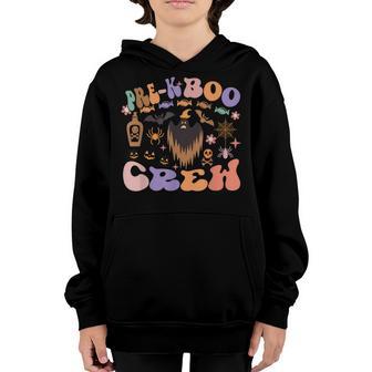 Pre-K Boo Crew Vintage Funny Halloween Costume Boys Girl Kid Youth Hoodie - Thegiftio UK