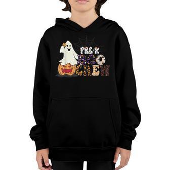 Pre-K Boo Crew Vintage Funny Halloween Costume Boys Girl Kid Youth Hoodie - Thegiftio UK