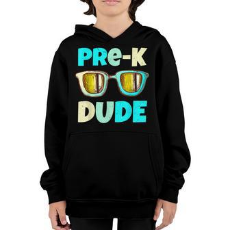 Pre-K Dude Sunglasses Kid Teacher First Day Of Preschool Youth Hoodie - Thegiftio UK