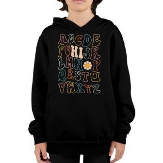 Pre K Kindergarten Hi Alphabet Retro Back To School Teachers Youth Hoodie - Thegiftio UK
