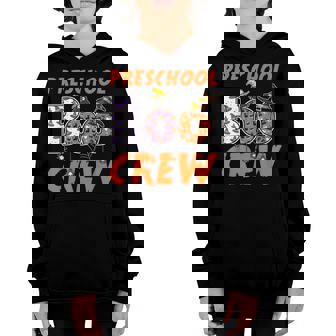 Pre-K Preschool Teacher Student Halloween Preschool Boo Crew Youth Hoodie - Thegiftio
