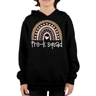Pre-K Squad Teacher Student Rainbow 100Th Day Of School Youth Hoodie - Thegiftio UK