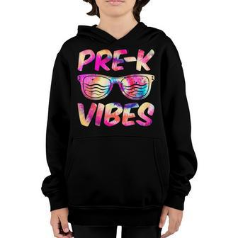Pre-K Vibes First Day Of Preschool Kids Back To School Youth Hoodie - Seseable