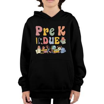 Prek Due Teacher Funny Back To School Youth Hoodie - Thegiftio UK