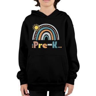 Prek Rainbow Teacher Student Back To School Graphic Design Printed Casual Daily Basic Youth Hoodie - Thegiftio UK