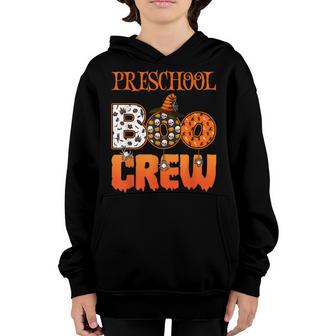 Preschool Boo Crew Pre-K Preschool Teacher Halloween Witch Youth Hoodie - Thegiftio UK