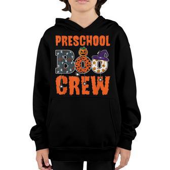 Preschool Boo Crew Pre-K Preschool Teacher Halloween Witch Youth Hoodie - Thegiftio UK