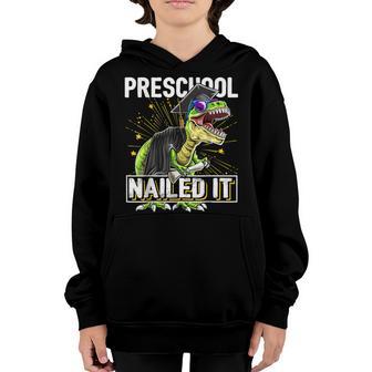 Preschool Nailed It T Rex Dinosaur Graduation Cap Gown Youth Hoodie - Thegiftio UK