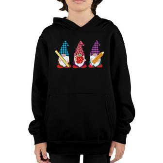 Preschool Teacher Student Three Gnomes First Day Of School Cool Gift Youth Hoodie - Monsterry DE