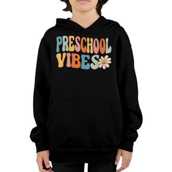 Preschool Vibes Cute Retro Back To School Boys Girls Kid Youth Hoodie - Thegiftio UK