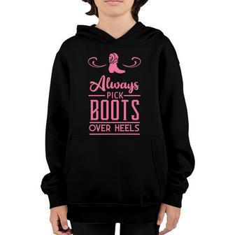 Princess Cowgirl Boots Country Dance Western Line Dancing Gift Graphic Design Printed Casual Daily Basic Youth Hoodie - Thegiftio UK