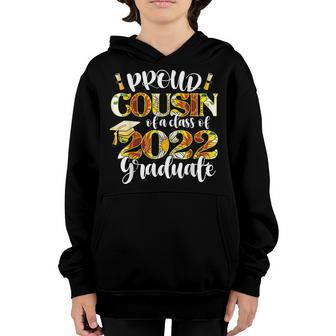 Proud Floral Cousin Of A Class Of 2022 Graduate Graduation Youth Hoodie - Thegiftio UK