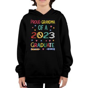 Proud Grandma Of A Class Of 2023 Graduate Funny Graduation Gift Graphic Design Printed Casual Daily Basic V3 Youth Hoodie - Thegiftio UK