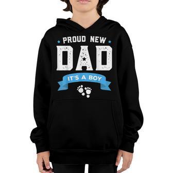 Proud New Dad Its A Boy Cute Fathers Day Youth Hoodie - Thegiftio UK