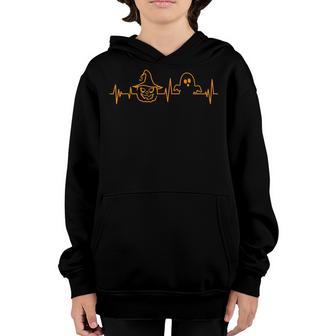 Pumpkin Heartbeat Halloween Men Women Kid Youth Hoodie - Thegiftio UK